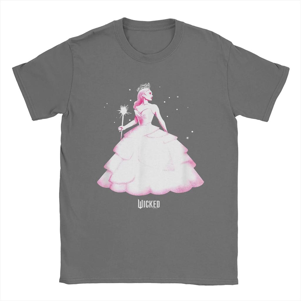 Mode Böse Glinda Tonale Pose T-Shirts Herren O-Ausschnitt Reine Baumwolle T-Shirts Magischer Film Kurzarm T-Shirt Geschenk Kleidung weich