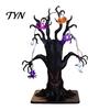 Desktop Decorations for Home Halloween Lighted Ghost Tree Centerpiece with LED Lights, Pumpkin Bat Spooky Desk Ornaments Spider Light String,