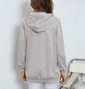 European and American Women's Plus Velvet Hooded Sweatshirt - Autumn/Winter 2023 New Arrival, Solid Color, Loose Long Sleeve 