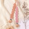 Pack of 2Pcs Handwoven Baby Pacifier Clip Chain Hand-knitting Toddler Feeding Bottle Strap Belt for Infants