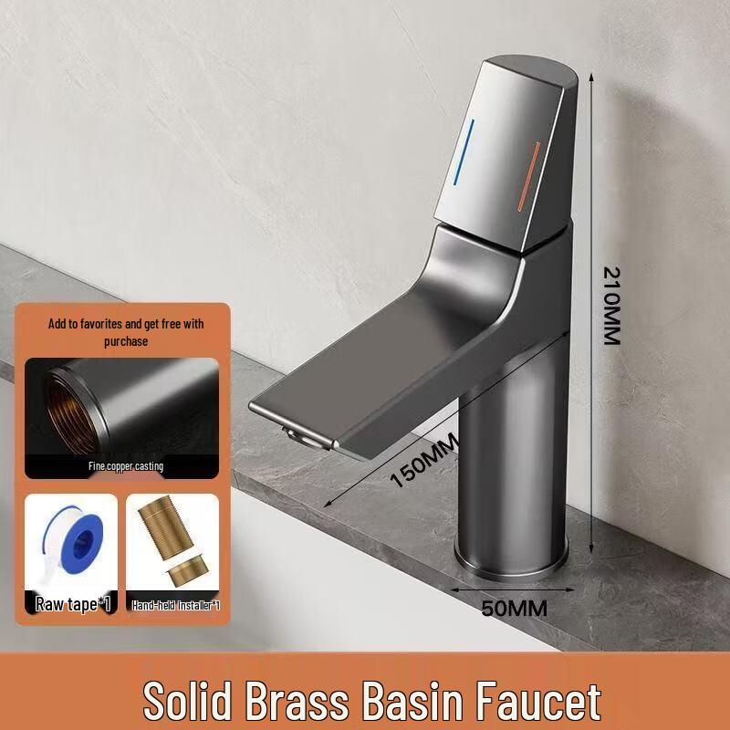 

ZhuChuang JingPin Графитовый Горячий и Холодный Смеситель для Ванной Раковины