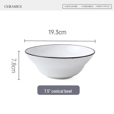 Yuyi Angel 7.5-inch Ceramic Underglaze Salad & Dessert Bowl