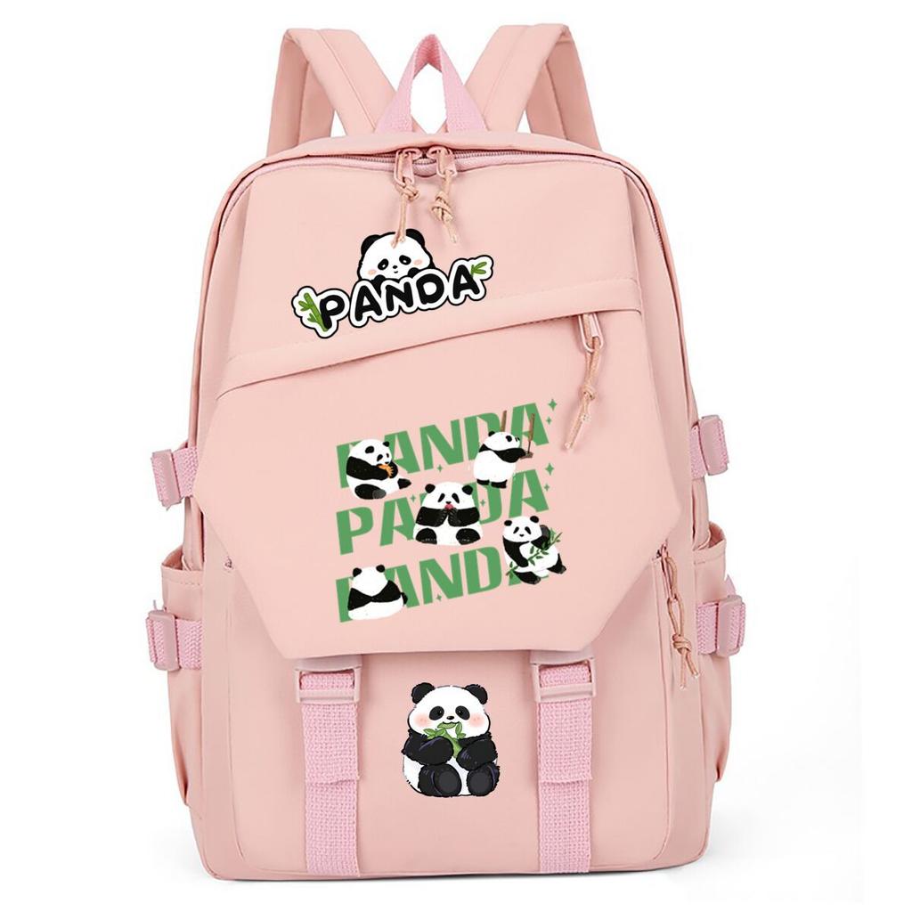 Panda Huahua Cartoon Printed Student Campus Backpack Casual Large Capacity School Bag