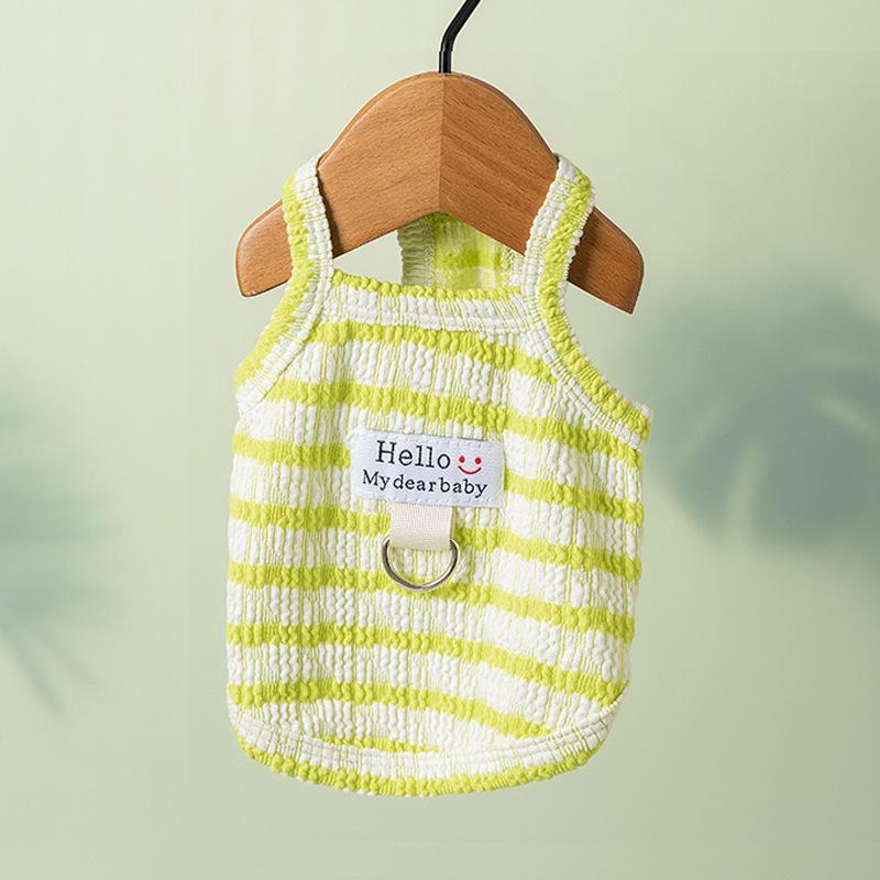 Puppy dog vest, Japanese and Korean style sandwich biscuit sling, thin breathable dog clothes, teddy cat pet clothes