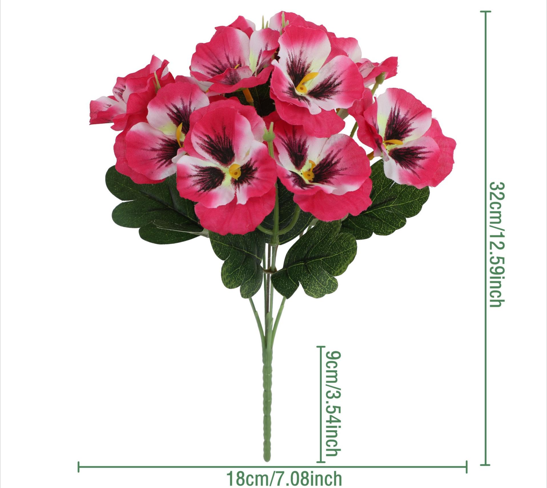 Искусственный цветок анютины глазки искусственный цветок украшение для улицы украшение для отеля свадьба дом креативный шелковый цветок