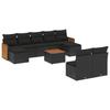 VidaXL Salon de Jardin avec Coussins 10 pcs, Canapés de Patio, Ensemble de Meubles, Mobilier de Terrasse Extérieur, Noir 3260459