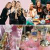 4/6pcs 600ml Disco Ball Cup with Straw Wedding Bridal Shower Bachelorette Party Decor Cocktail Drink Bottle Beach Pool Supplies