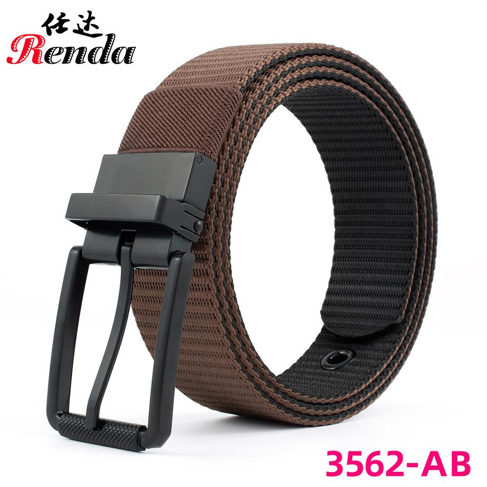 

Новый мужской ремень с вращающейся игольной пряжкой из сплава и двусторонним узором танковой гусеницы, мужской повседневный универсальный ремень 125cm