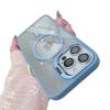 Luxury Magnetic Shockproof Phone Case For iPhone 16 15 14 13 12 11 Pro Max For Magsafe Funda Stand Glass Lens Protector Cover