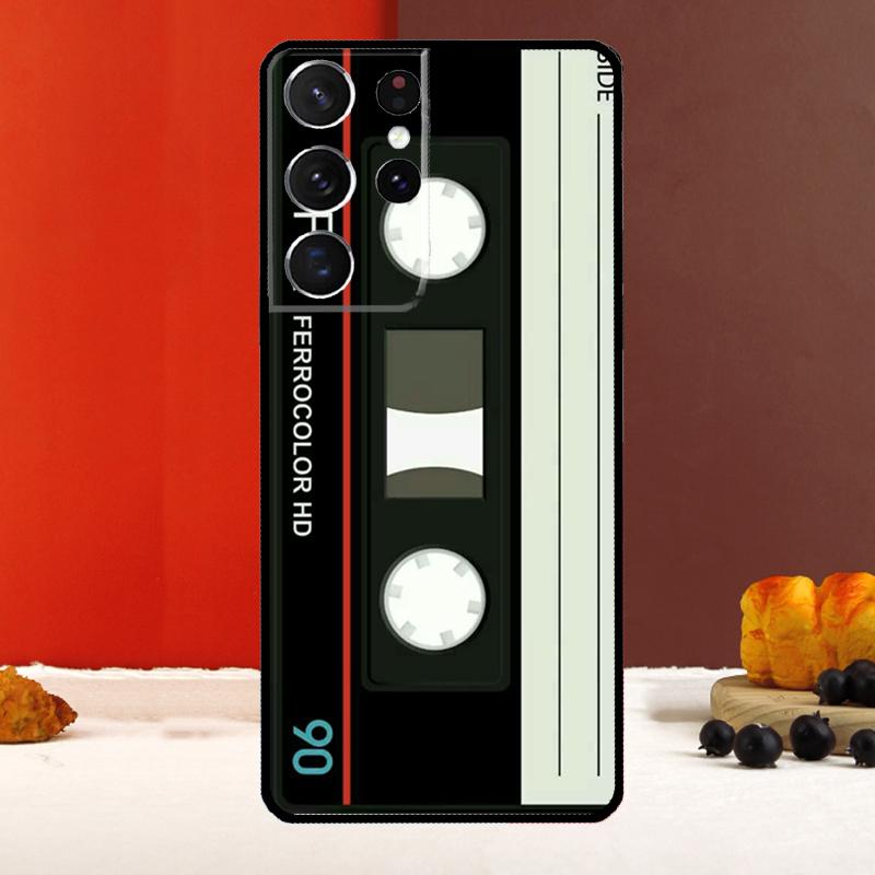 Vintage Cassette Tape Retro Cover For Samsung Galaxy S25 Ultra S22 S23 S24 Plus S20 S21 FE S9 S10 S25 FE Phone Case