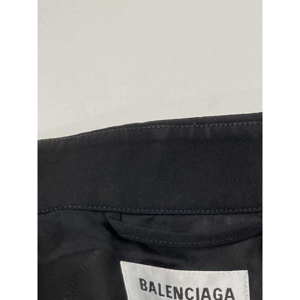 Balenciaga Czarna koszula zapinana na guziki z poduszkami na ramionach topy 32 czarnyUżywany