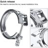 Universal 2pcs 3" V Band Stainless Steel Exhaust Clamp Kit with Mild Steel Flange Male Female For Charge Piping Exhaust Systems