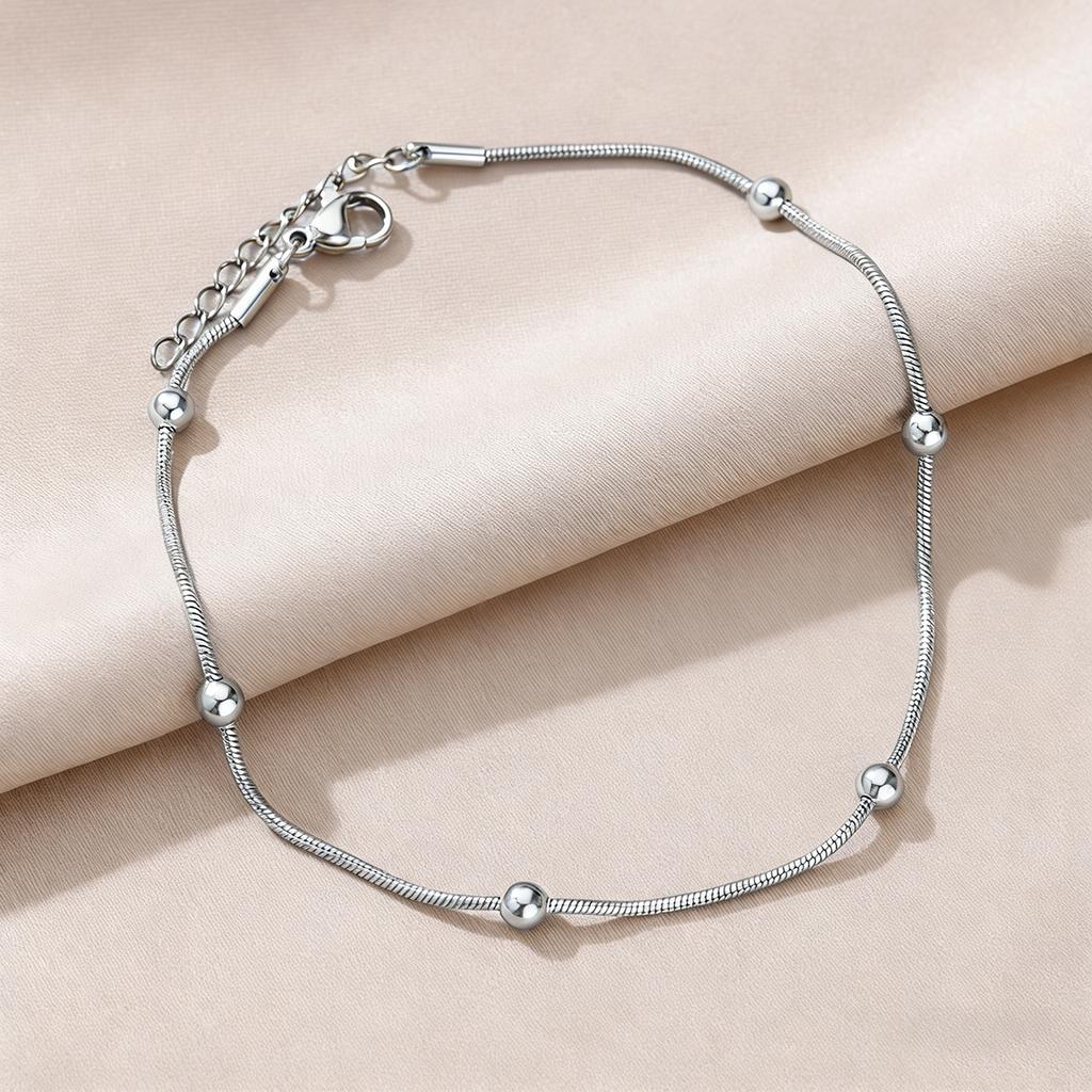 Stainless Steel Imitation Pearl Anklets for Women Gold Color Chain Ankle Bracelet Anklet Summer Beach Jewelry Accessories Gift