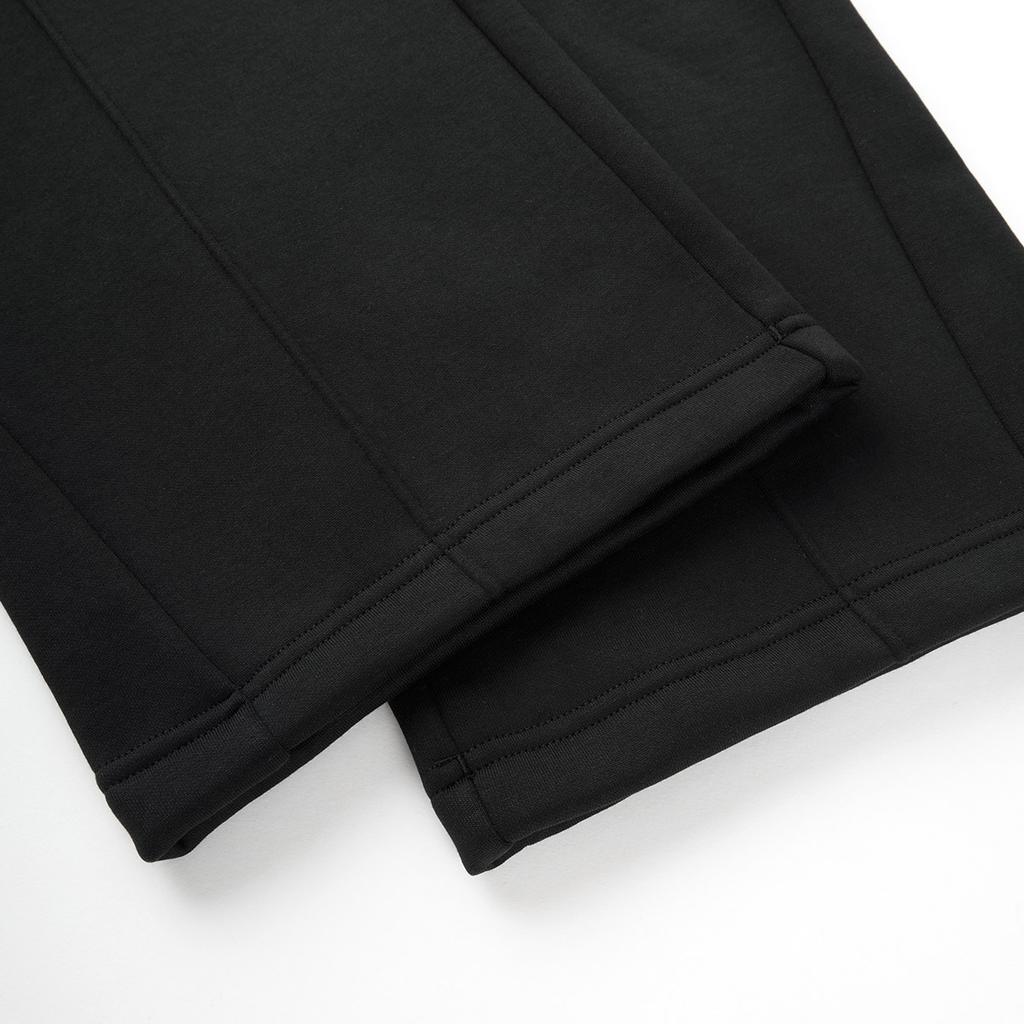 Adidas Loose Comfortable Fleece Lined Knitted Sports Pants Women Bottoms Black JX9407