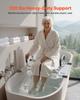 Swivel Shower Chair with Arms and Back, 100 Kg Heavy Duty Bench Seat for Inside Shower Stall and Bathtub Mounting, Bathroom Bath Tub Seat for Adults,