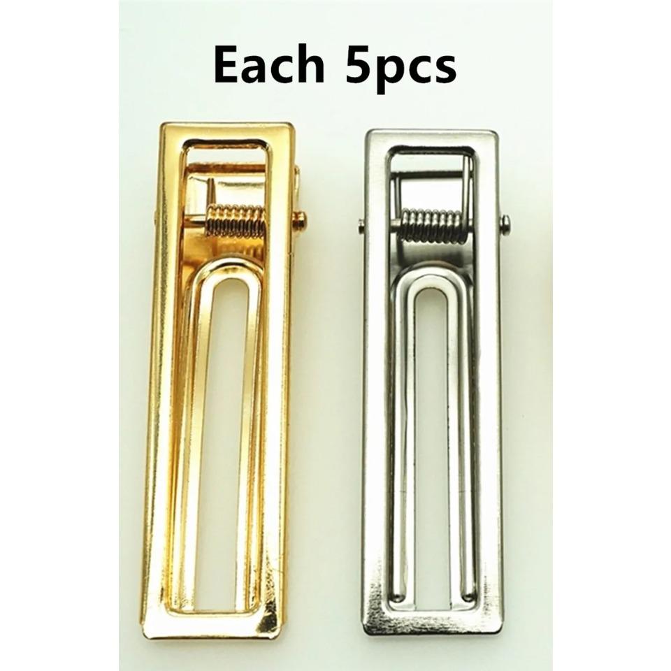 10pcs gold/rhodium Hair Clips Fashion square Hairpin Blank Base for Diy Jewelry Making Pearl Hair Clip Setting craft supplie