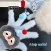 Cartoon Penguin Fingerless Gloves: Women's Warm Autumn/Winter Outdoor Cycling