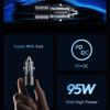 USAMS Car Charger C36 USB+USB-C 95WFast Charge Black/black CC176CC01 (US-CC176)