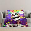 Edgy Skull Heart Blanket Reversible Flannel Throw for Bold Style AllSeason Comfort Rocker Romance Gift