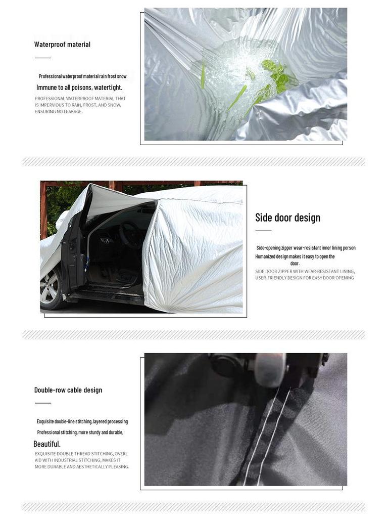 In-Stock Thickened Oxford Cloth Car Cover: Dust, Sun & Rain Protection