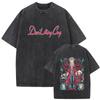 Game Devil May Cry Dante Retro Washed T Shirt Men Women Vintage Gothic Oversized Tshirt Mens Casual Cotton Tshirts Streetwear