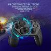 Wireless Controller Dual Vibration Bluetooth Gamepad with Programmable Turbo Function for PS4 Console PC Joystick