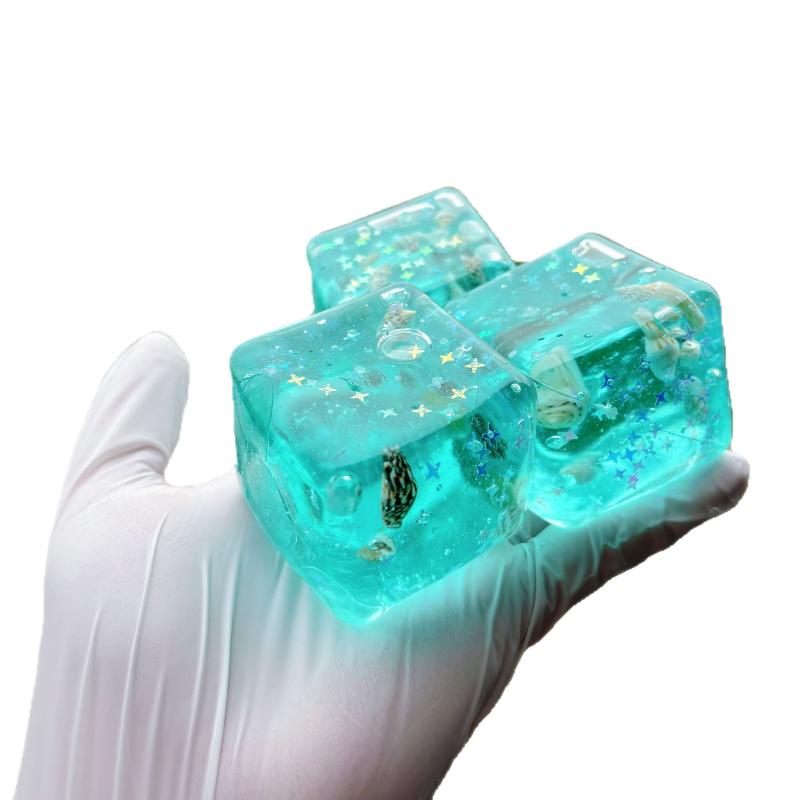 1Pcs Stress Relief Ball Star Ocean Ice Cube Fidget Toy For Adults Kids Anxiety Slow Rise Sensory Toys For Autism Adhd Relax Gift
