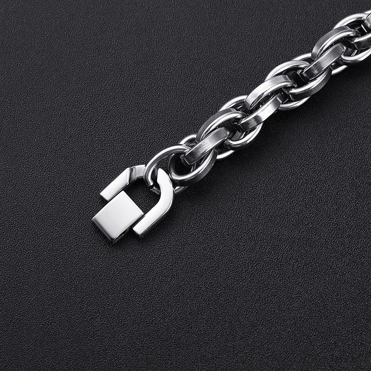 Fashion Domineering Titanium Steel Bracelet Men'S Personality Japanese And Korean Version Hipster Simple Boys Trend Exquisite Accessories