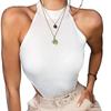 Letnie damskie bez rękawów Halter Romper, seksowny bandaż na szyję Slim Stretch Body