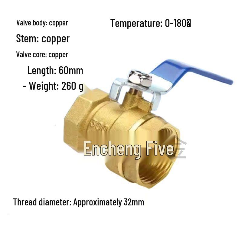 Mosiężny zawór kulowy odporny na wysokie temperatury - 4 punkty DN15, 6 punktów DN20, 1 cal DN25, do wody wodociągowej