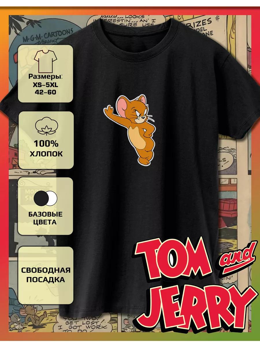 Футболка с принтом Тома и Джерри XL