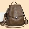 Versatile backpack new fashion backpack retro soft leather large capacity travel bag