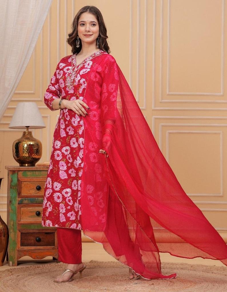 Party Wear Designer Top Tunic Kurta Pant Dupatta Set Indian Women Bollywood Salwar Suit Kurti