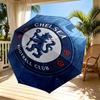 Parasol z nadrukiem Chelsea F.C. Automatyczne otwieranie i zamykanie, Przenośny składany parasol, na zewnątrz, do dojazdów, na wycieczkę kempingową, Idealny prezent urodzinowy