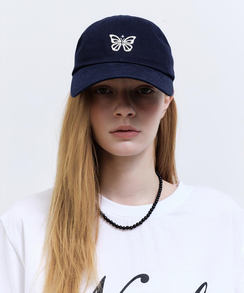 Nigaennikol Mini Butterfly Blink Ball Cap_Navy Cream
