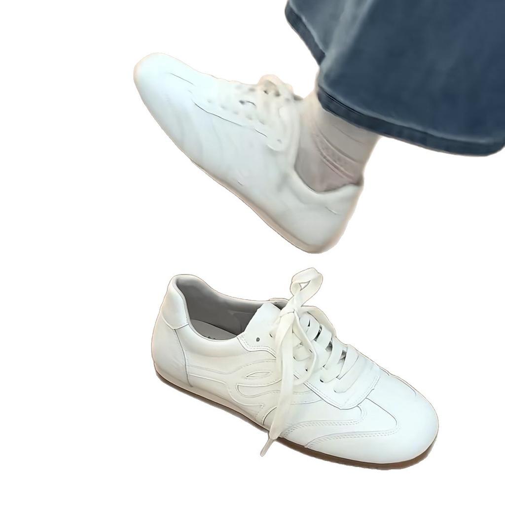 Retro German Training Shoes Women's Spring New Thick-soled Versatile Flat Baseplate Shoes Little White Shoes Casual Sports Forrest Gump Shoes