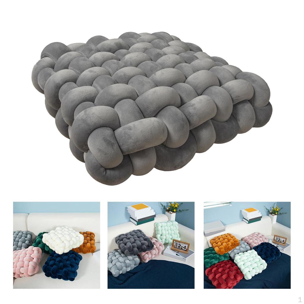 Decorative Throw Cushion Pillow Handmade Desktop Bedding Couch Knot