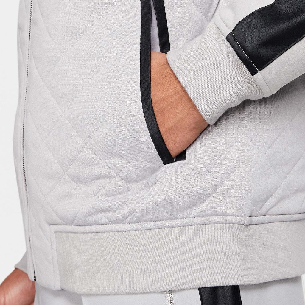 Jordan Überarbeitete gesteppte Colorblock Trainings-Freizeitjacke Herrenjacken Grau BQ5772-059