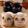 Winter New Cotton Drag Women's Shoes Elf Cat Cartoon Cute Velvet Warm Soft Bottom Home Wear Slippers