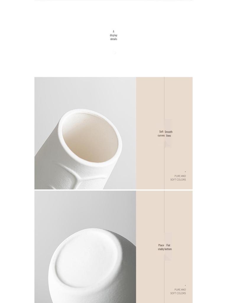 Large Caliber Simple Ceramic Vase – Creative Human Face Design