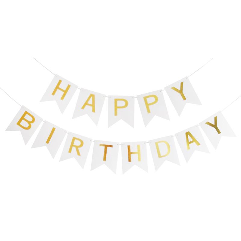 13pcs Happy Birthday Letter Banner Bunting Banner Party Decoration Birthday Decoration
