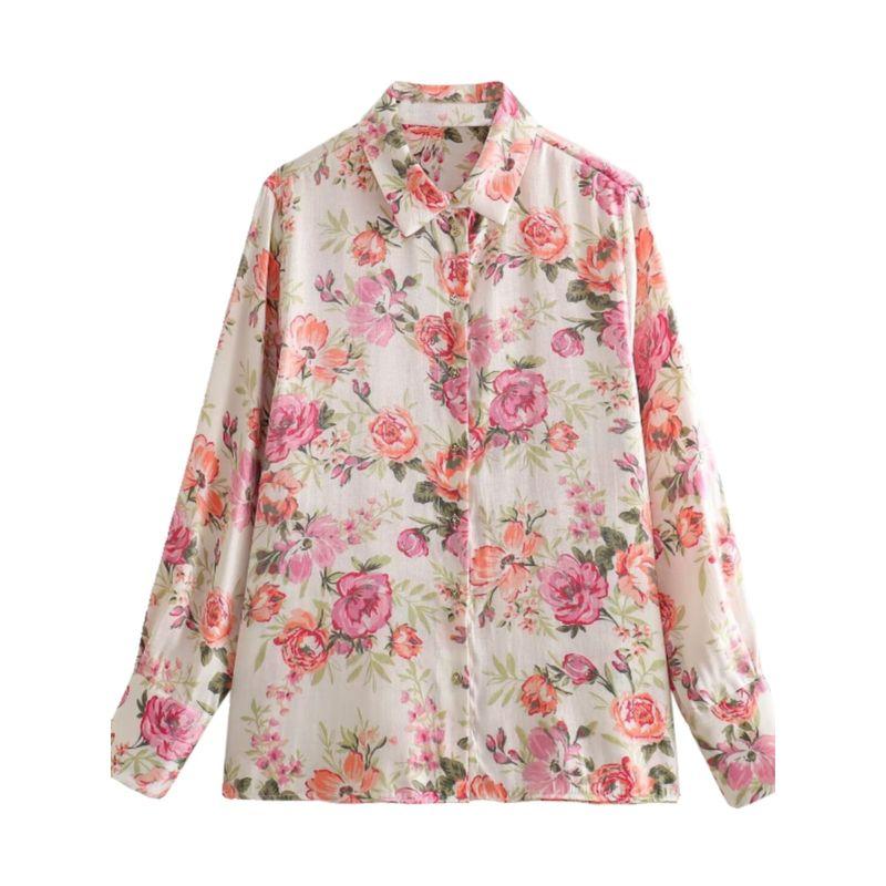 Kaslead Women's Clothing Fashion Casual Flower Print