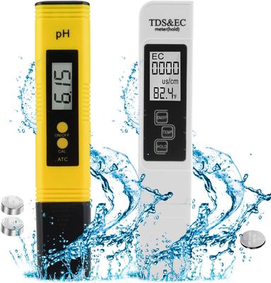 TDS Meter Digitaler Wassertester Digital 0-14 PH Meter Tester 0-9990ppm TDS&EC LCD Wasserreinheit PPM Aquariumfilter mit Batterien
