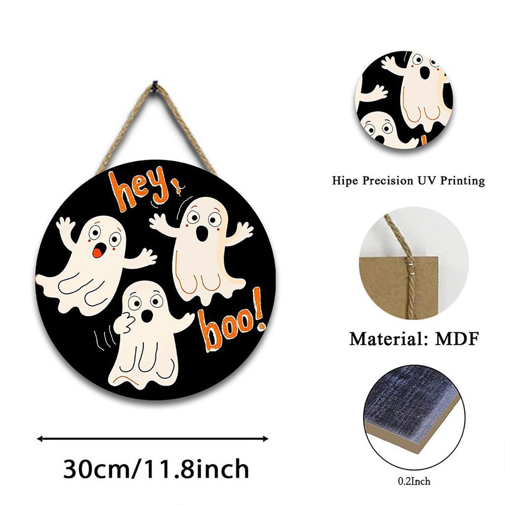 Wall Hanging Halloween Party Decoration Wooden Hanging Cross-border Pendant Festival Door Number Crafts