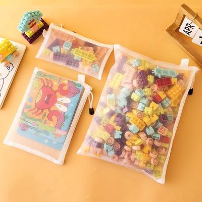 Puzzle Storage Bag, Toy, Children's Granule, Building Block Card, Home Zipper Storage Bag A4