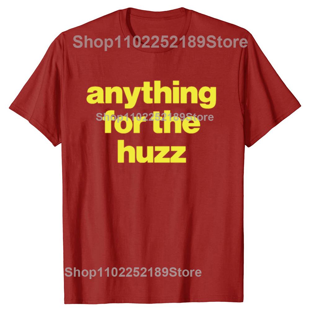 Roliga VAD SOM HELST FÖR HUZZ Grafiska T-shirts Herr Dammode Casual T-shirt 100% Bomull Lös Oversized T-shirt