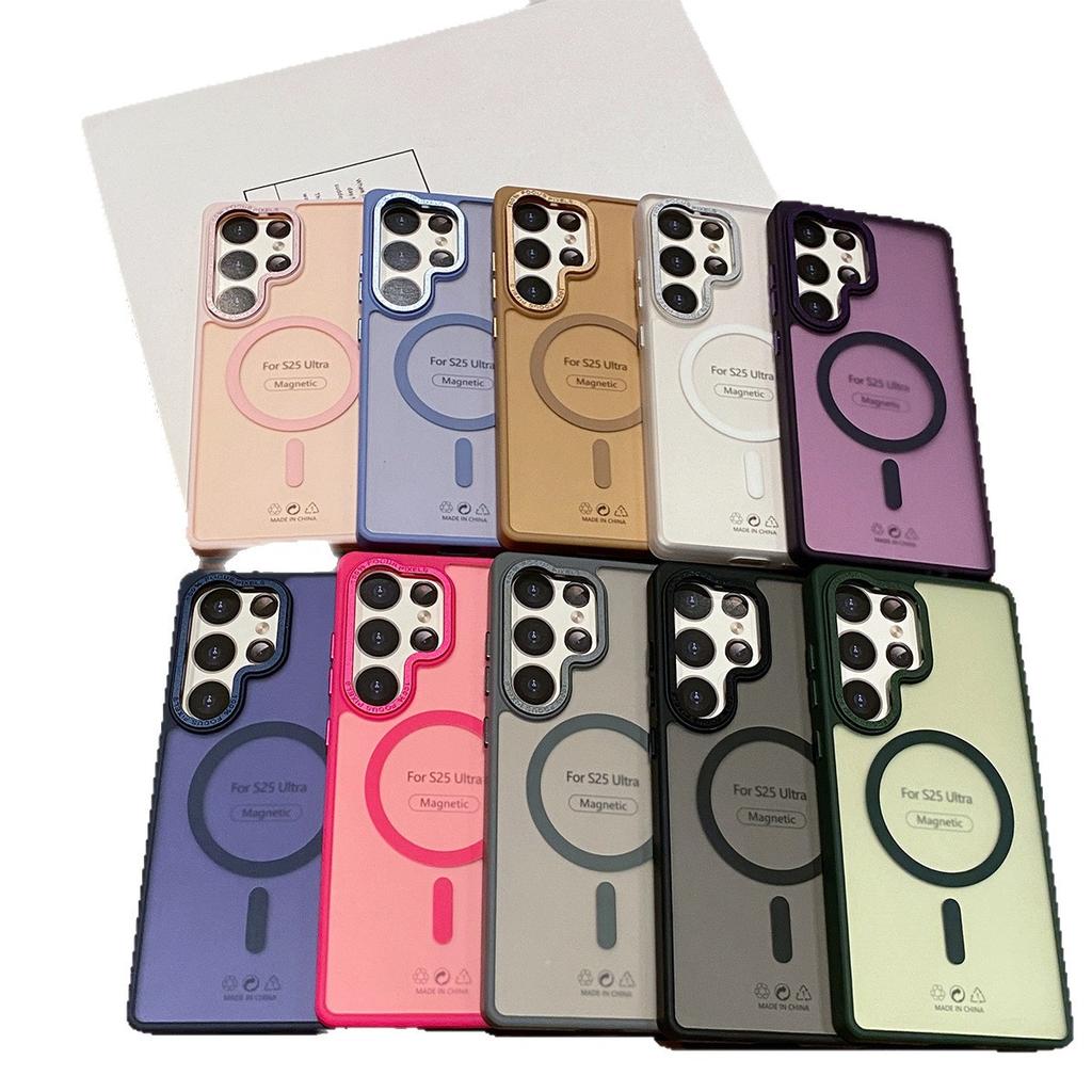 For Apple Mobile Phone Protective Case Magnetic Metal Camera Frame Button for Apple 15promax Mobile Phone Case