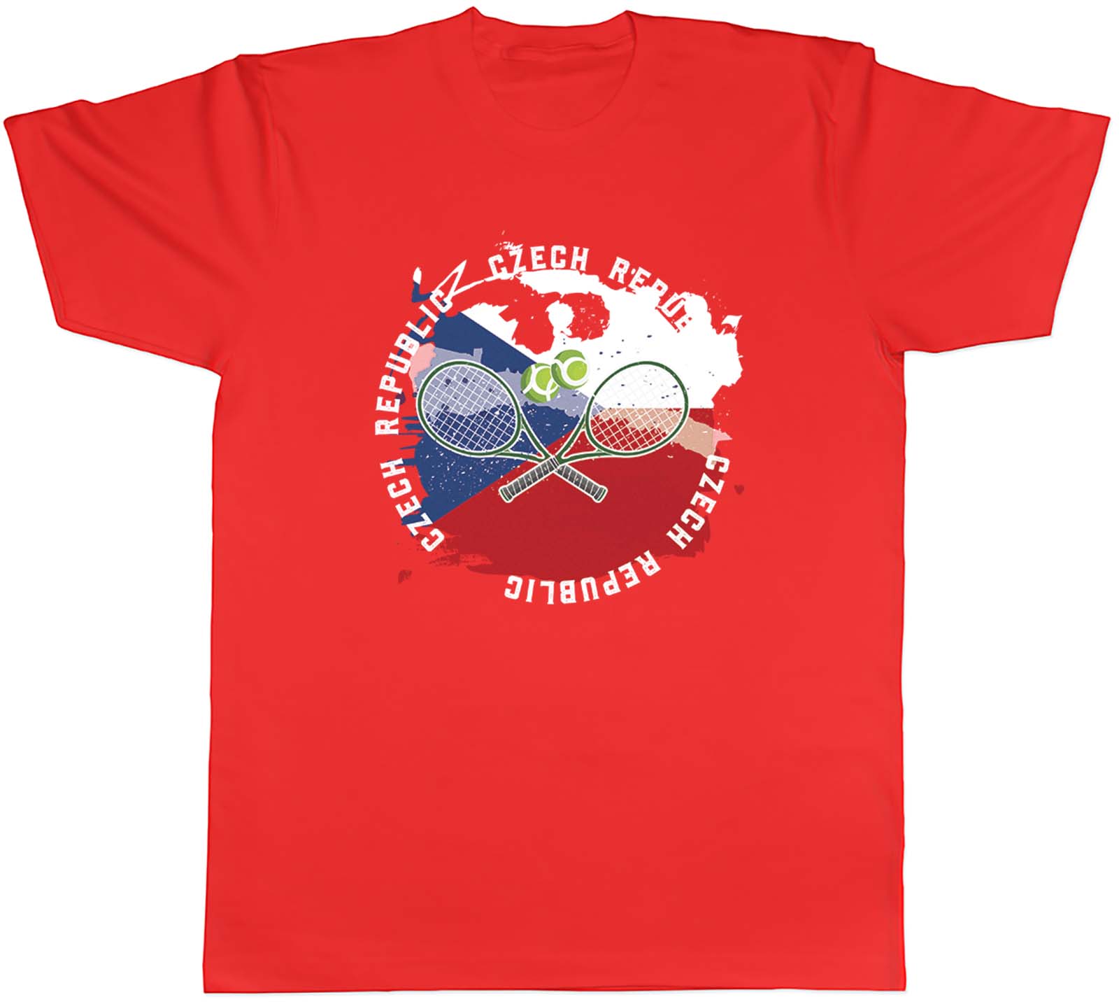 Tennis Sports With Czech Republic Flag Unisexs Unisex TShirt Tee Gift S