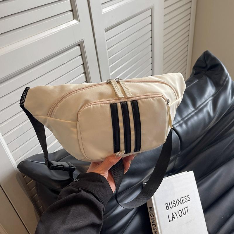 

Trendy brand retro casual men s and women s breast bags sports cycling messenger bags summer bags shoulder bags fanny packs білий