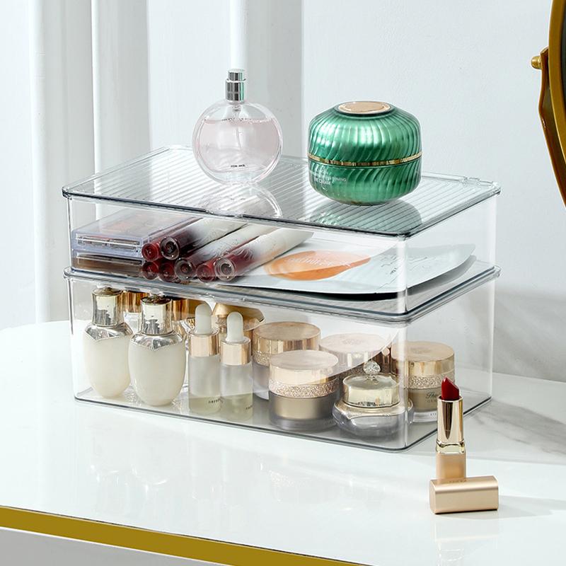 Buch Akten Aufbewahrungsbox Schreibtisch Mehrzweck Transparente Aufbewahrungsbox Kosmetik Organizer Box